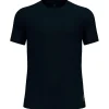Tee-shirt de trail Odlo Essential 365 Tee Shirt Crew Neck Short Sleeve Black Melange