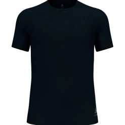 Tee-shirt de trail Odlo Essential 365 Tee Shirt Crew Neck Short Sleeve Black Melange