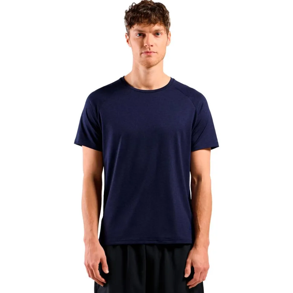 Tee-shirt de trail Odlo Essential 365 Tee Shirt Crew Neck Short Sleeve Eclipse Melange