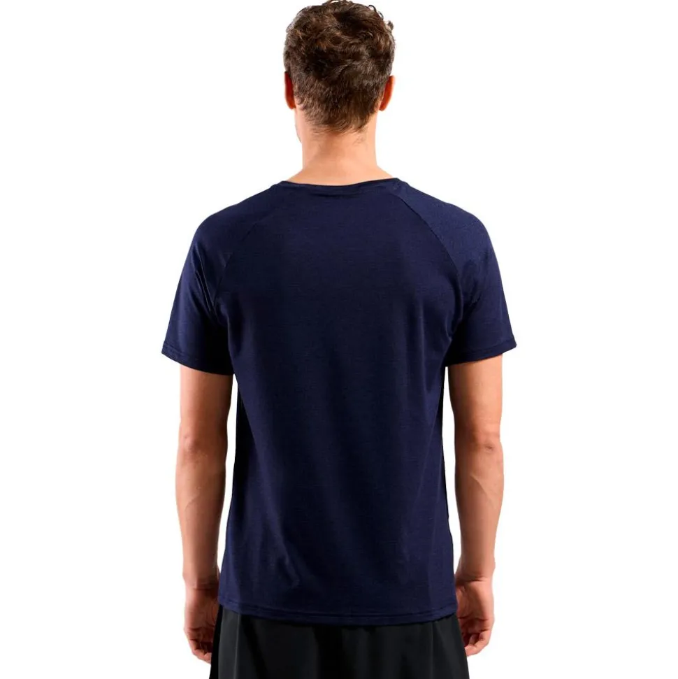 Tee-shirt de trail Odlo Essential 365 Tee Shirt Crew Neck Short Sleeve Eclipse Melange