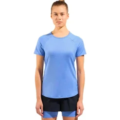 Tee-shirt de trail Odlo Tee Shirt Crew Neck Essential Short Sleeve Persian Jewel Melange