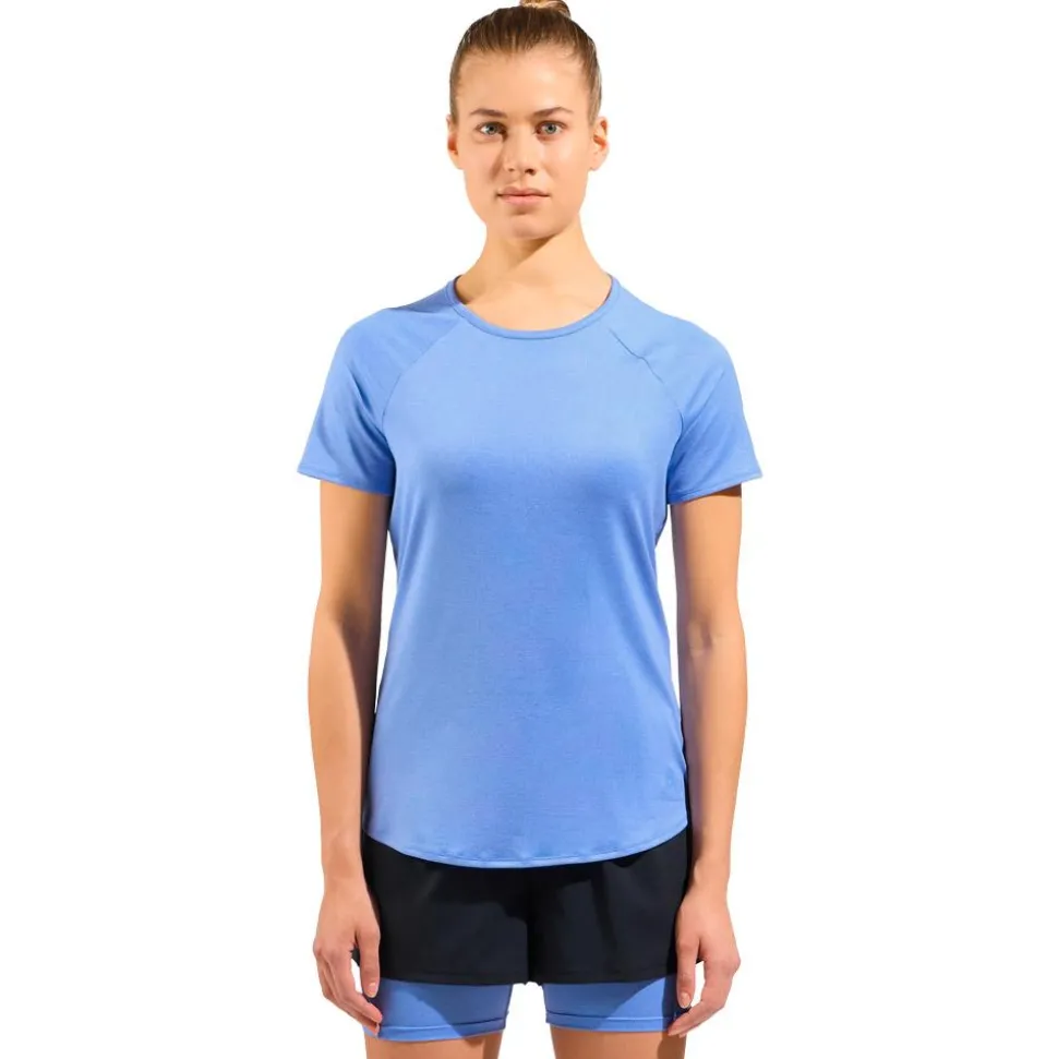 Tee-shirt de trail Odlo Tee Shirt Crew Neck Essential Short Sleeve Persian Jewel Melange