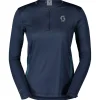 Tee-shirt de trail Scott Endurance Tech Longsleeve W Dark Blue Metal Blue