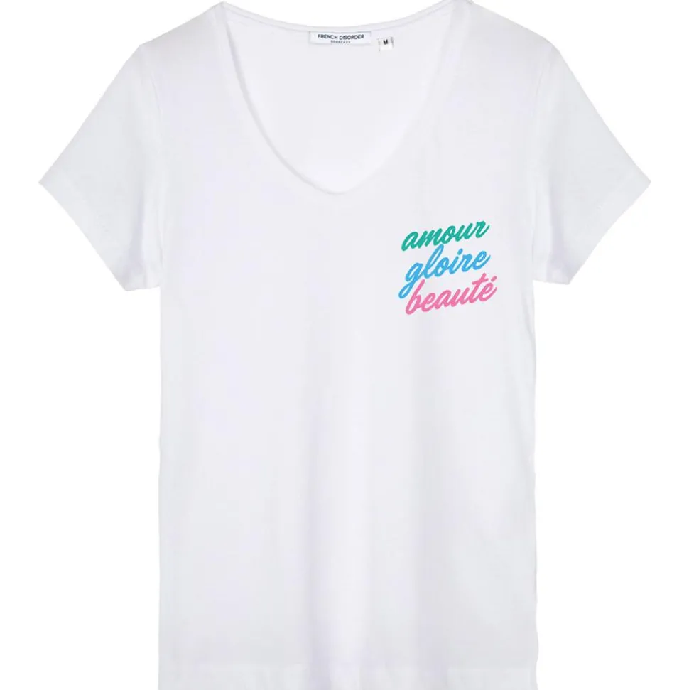 Tee-shirt French Disorder Dolly Amour Gloire Beauté White