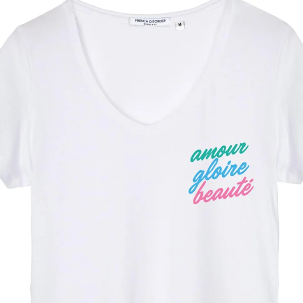 Tee-shirt French Disorder Dolly Amour Gloire Beauté White