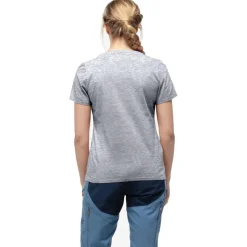 Tee-shirt Norrona 29 Cotton Slant Logo W's Drizzle Melange/Caviar