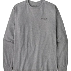 Tee-shirt Patagonia P-6 Logo Responsibili-Tee L/S Gravel Heather