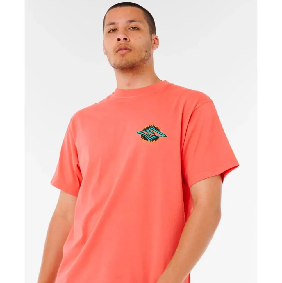 Tee-shirt Rip Curl Raw Burst Tee Shirt Rose Sky