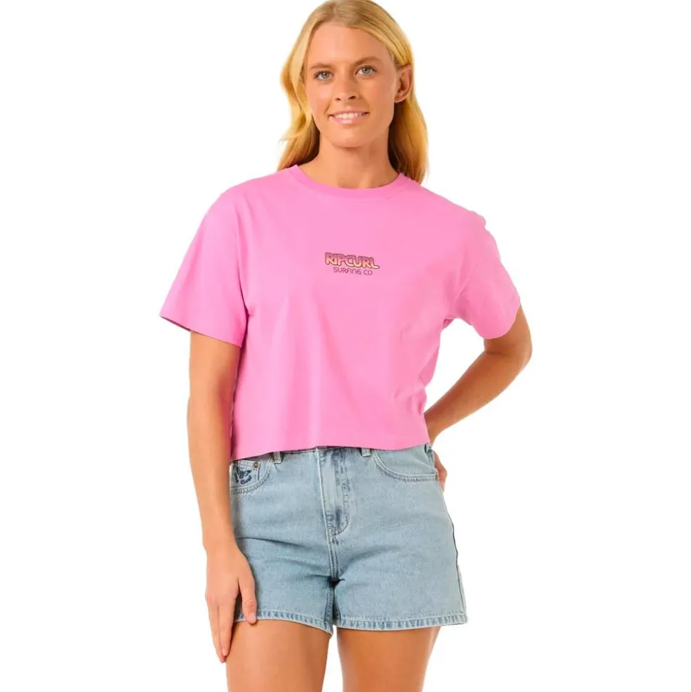 Tee-shirt Rip Curl Sun & Sea Crop Pink