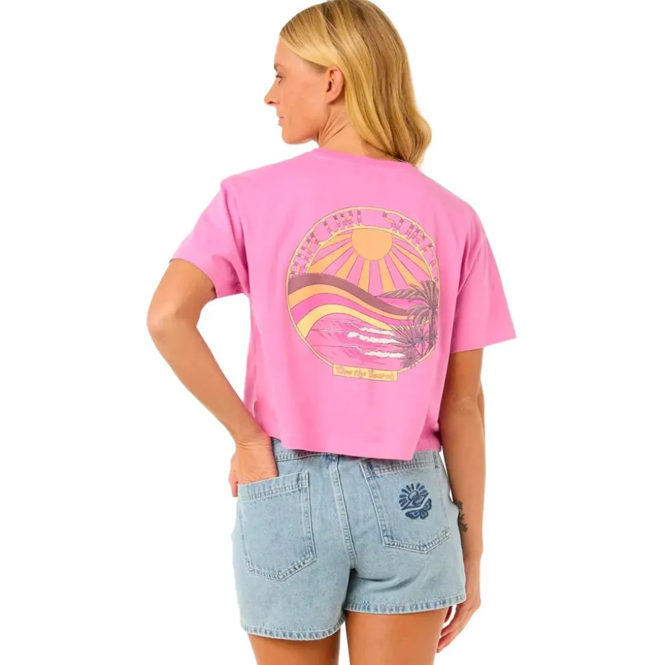 Tee-shirt Rip Curl Sun & Sea Crop Pink