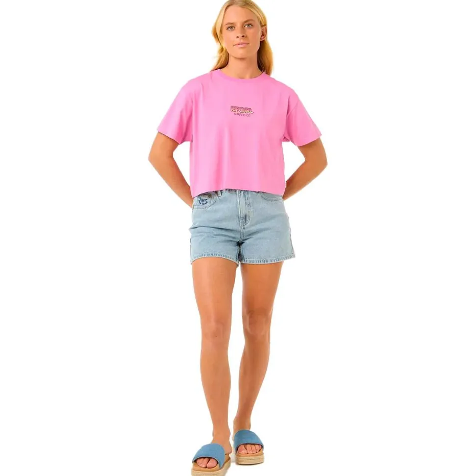 Tee-shirt Rip Curl Sun & Sea Crop Pink