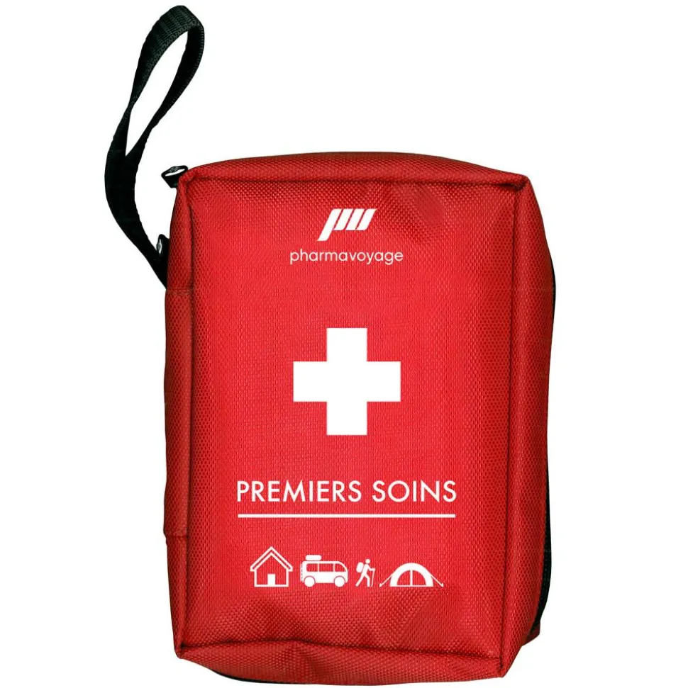 Trousse de secours Pharmavoyage Premiers Soins Rouge