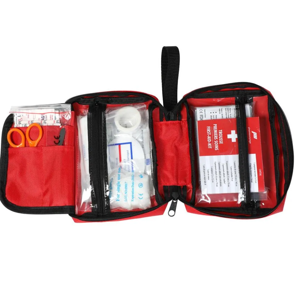 Trousse de secours Pharmavoyage Premiers Soins Rouge
