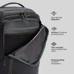 Valise Kathmandu Feather Flight Carry On 40L Black Stingray