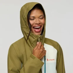 Veste de rando Cotopaxi Impermeo 3L Hooded Shell Jacket W Moss And Sea Spray