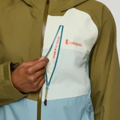 Veste de rando Cotopaxi Impermeo 3L Hooded Shell Jacket W Moss And Sea Spray