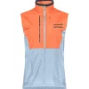 Veste de trail Norrona senja aero90 Vest W's Flamingo - Blue Fog