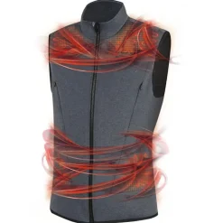 Veste Lenz Heat Vest 2.0 Men + 2 Heat Pads Black Grey Melange